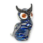 Glastierfigur Eule im Murano-Stil, A MURANO STYLE GLASS FIGURINE OF AN OWL