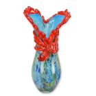 Glasvase mit Fischdekor im Murano-Stil, A MURANO STYLE GLASS VASE WITH FISH