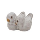 Vogelpärchen - L. 9 cm - cappuccino - Terracotta