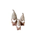 Wichtel, H. 31/41/51 cm, Gartenzwerg, Terracotta, Farbe Cappuccino , Heritage Garden, Gartenfigur, Gartendeko