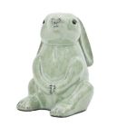 Hase, sitzend - H. 20 cm - lindgrün - glasierte Terracotta - Heritage Garden