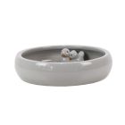 Vogeltränke, Ø 35 cm, grau, Terracotta, glasiert, Heritage Garden, Vogelbad, Gartendeko