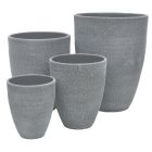 Pflanzvase Painted Dusty Grey, rund, grau, Pflanztopf, Gartengefäß