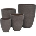 Pflanzvase Painted Dusty Taupe, rund, Pflanztopf, Gartengefäß