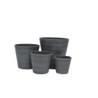 Blumentopf Painted Cloudy Grey, rund, grau, Pflanztopf, Gartengefäß