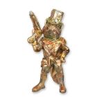 Steampunkfigur Fuchs, H. 27,3 cm, Polyresinfigur, Fuchsfigur, Dekofigur, Sammlerfigur, A RESIN STEAMPUNK FIGURINE OF A FOX