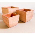 Galestro Terracotta, Vaso Quadrato, Blumentopf, quadratisch, schlicht, mordern, Vierecktopf, Terracottatopf