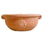 Galestro Terracotta, Cassetta Ovale Manici, Pflanzschale, oval, verziert, Schale, Terracottaschale