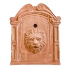 Galestro Terracotta, Pannello Leone, Wandpanel mit Löwenkopf, Panel für Wandbrunnen, Wandbild