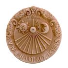 Galestro Terracotta, Meridiana Astri, Wandbild Astrologie, Sonne, Mond, Sonnenuhr, Dekoration, Relief