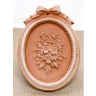 Galestro Terracotta, Ovalini Fiori, Wandbild Blumenstrauß, oval, Dekoration, Relief