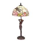 Tiffanylampe, Höhe 55 cm, Tischleuchte, Tischlampe, Nachttischlampe, Buntglaslampe,  A TIFFANY STYLE TABLE LAMP