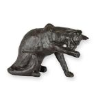 Bronzetierfigur Katze, Katzenfigur, Tierfigur, Gartenfigur, A BRONZE SCULPTURE OF A CAT