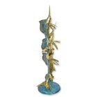 Brunnenfigur Marline, H. 167,5 cm, Bronzebrunnen, Gartenbrunnen, A BRONZE THREE SWORD FISH FOUNTAIN