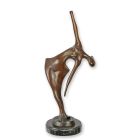 Moderne Bronzefigur Frau, H. 40,8 cm, A MODERNIST BRONZE SCULPTURE OF A FEMALE DANCER