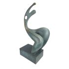 Moderne Bronzefigur weiblicher Akt, A MODERNIST BRONZE SCULPTURE OF A FEMALE NUDE