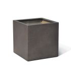 Blumenkasten EasyLite Cubo, Fiberglas, viereckig, Farbe Antikbraun, Gartengefäß, Pflanztopf, Übertopf, Blumentopf, Vierecktopf