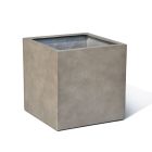 Blumenkasten EasyLite Cubo, Fiberglas, viereckig, Farbe Natur, Gartengefäß, Pflanztopf, Übertopf, Blumentopf, Vierecktopf