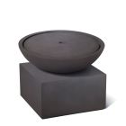 Gartenbrunnen mit Sockel - LED - Pumpensystem - Fiberglas - Serie Easy Lite Ceru - Antikbraun