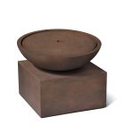 Gartenbrunnen mit Sockel - LED - Pumpensystem - Fiberglas - Serie Easy Lite Ceru - Rusty Iron