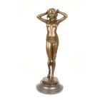 Bronzefigur "Erster Schauer", Nacktfigur, A BRONZE SCULPTURE CALLED FIRST SHIVER